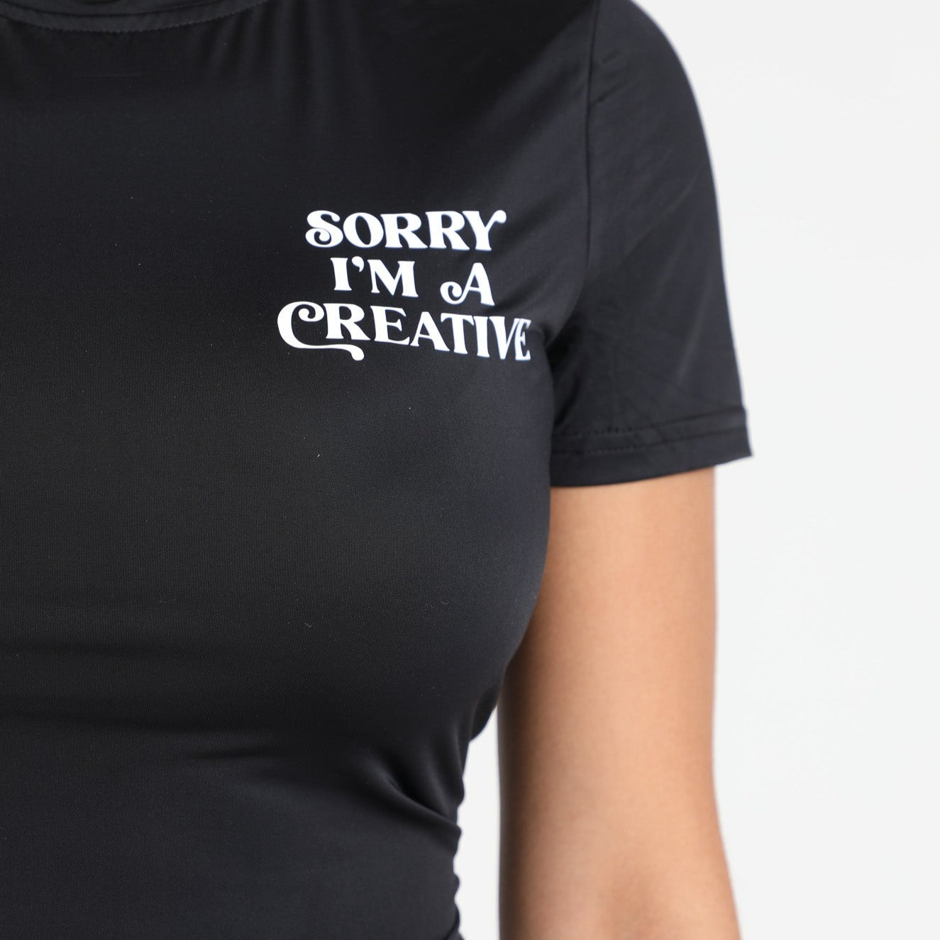 Sorry I'm A Creative - Bae Tee (Black + White)