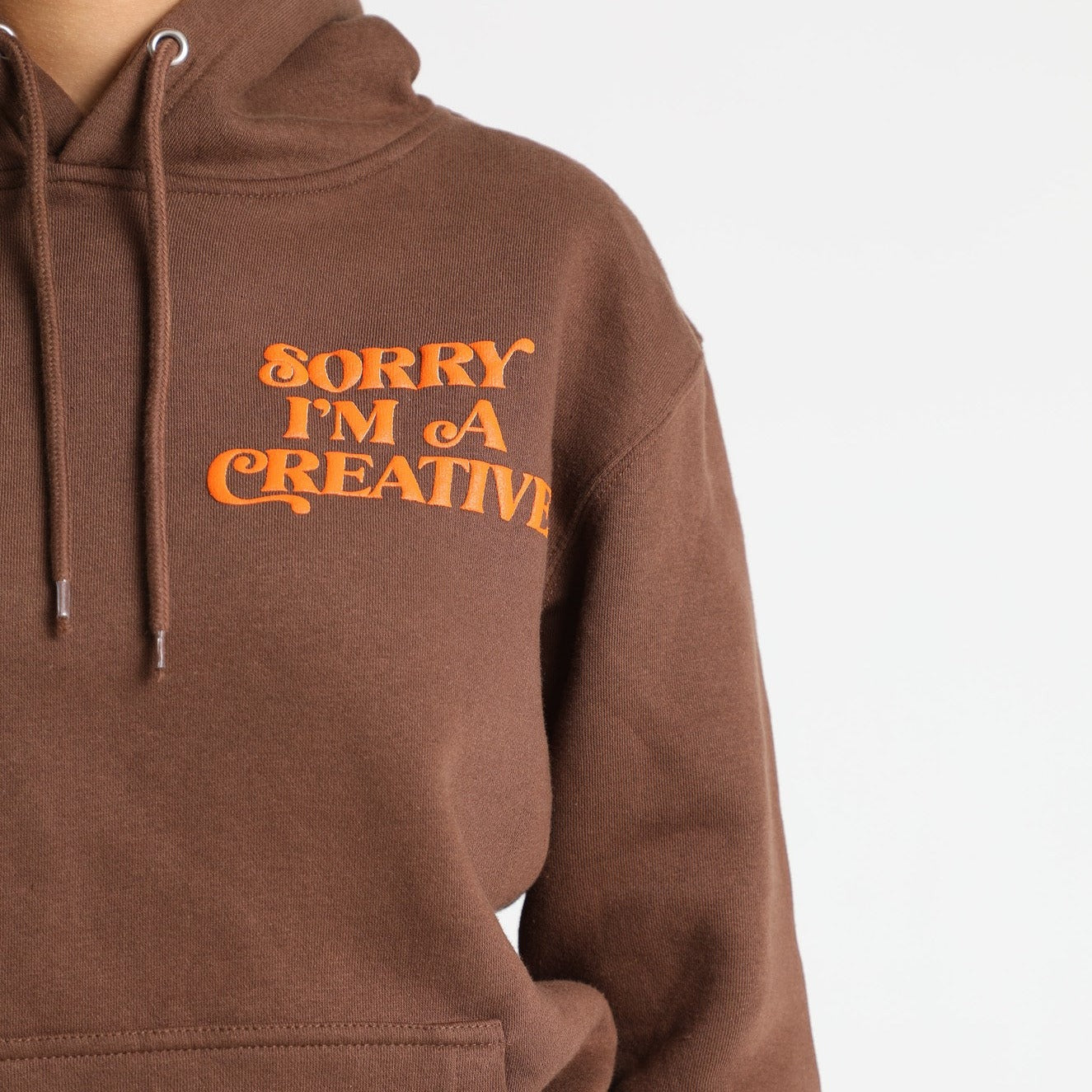 Sorry I'm A Creative - Hoodie (Brown + Orange)