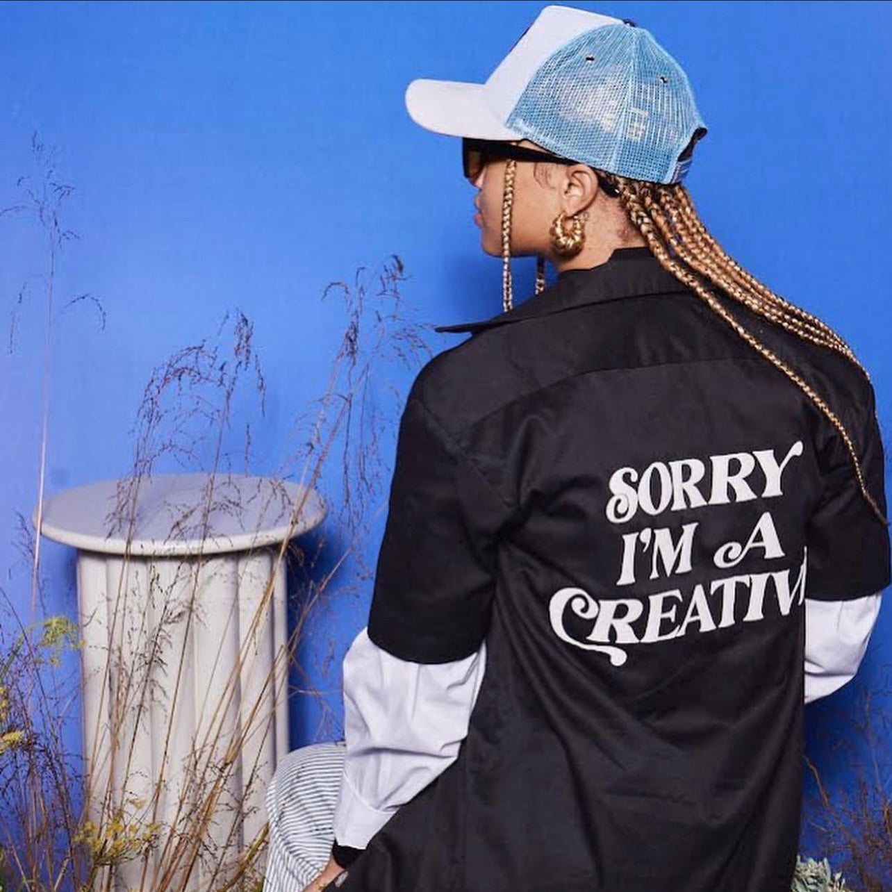 Sorry I'm A Creative - Dickies Shirt (Black + White)