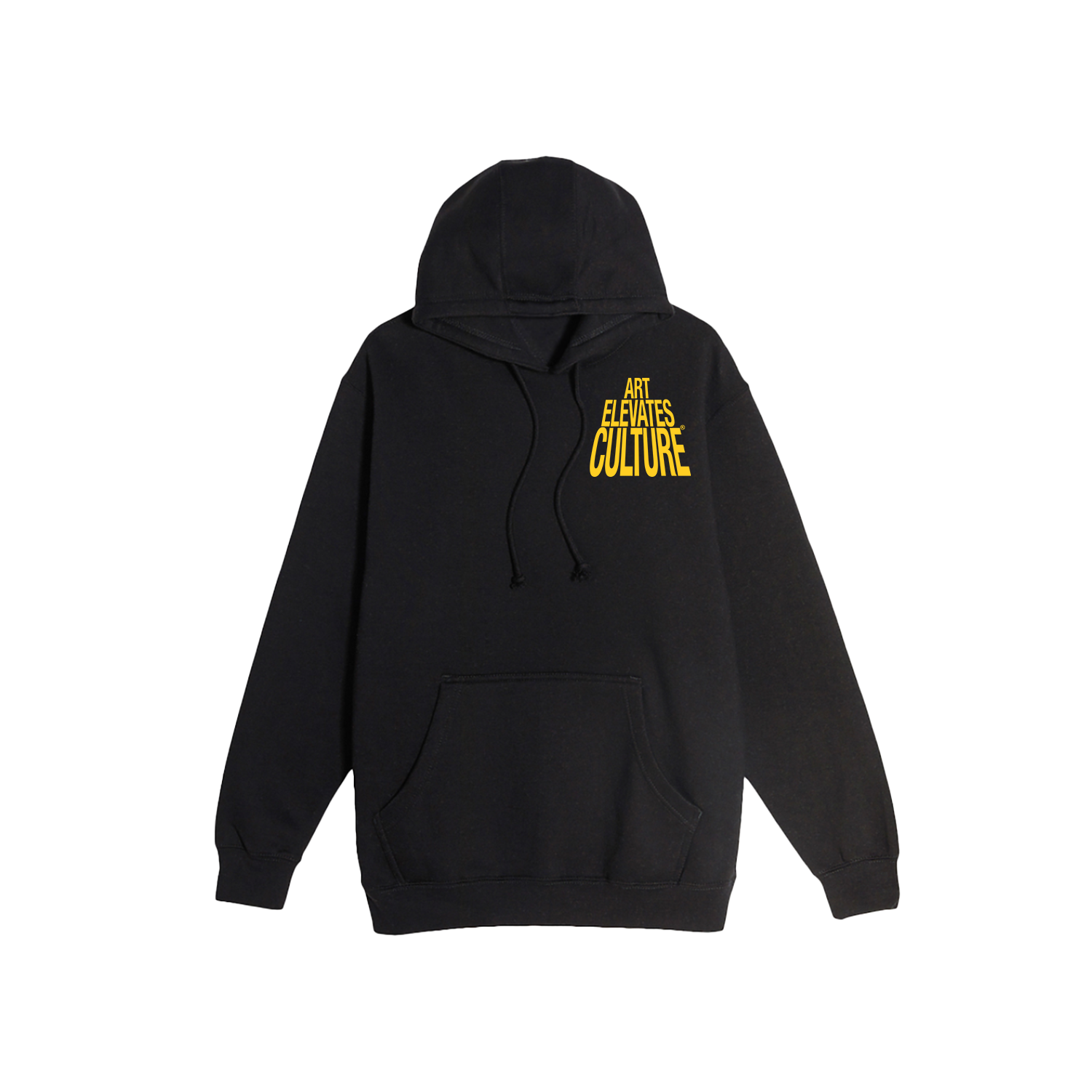 Art Elevates Culture - Hoodie (Black + Yellow)