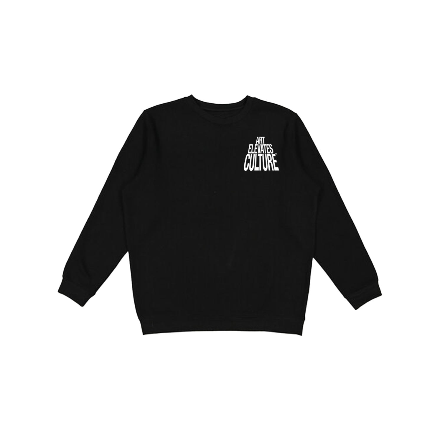 Art Elevates Culture - Crewneck Sweater (Black + White)