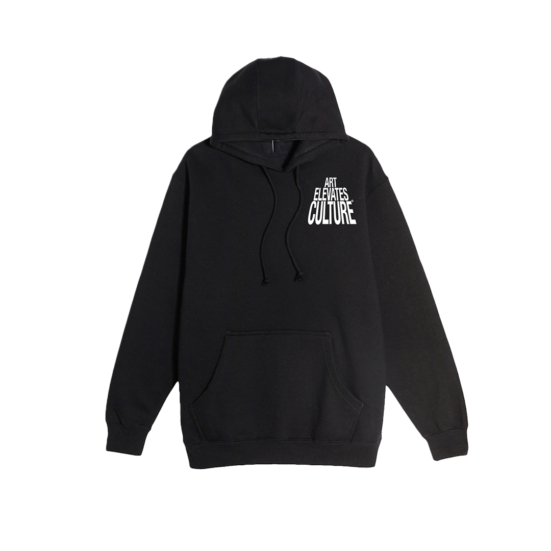 Art Elevates Culture - Hoodie (Black + White)