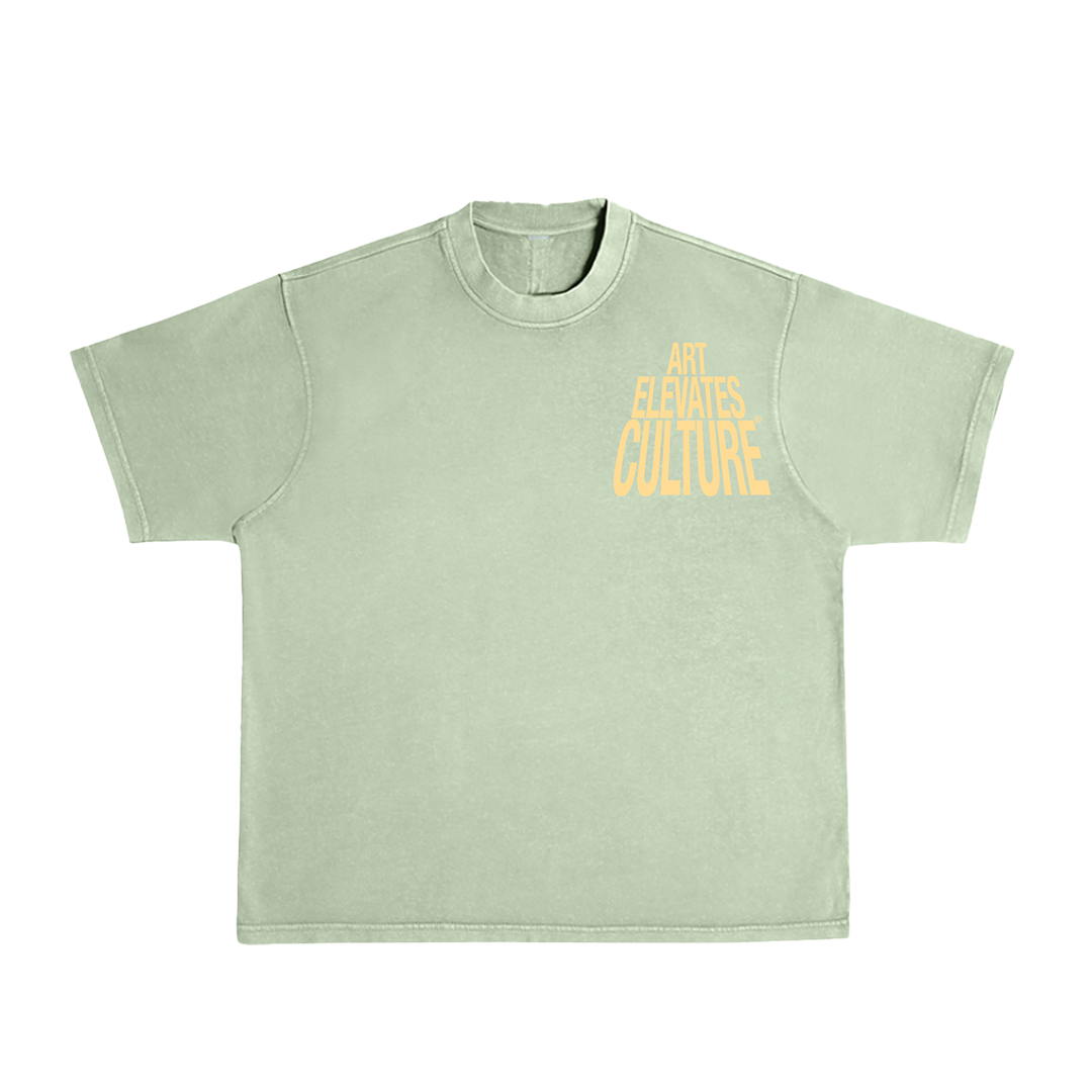 Art Elevates Culture - T-shirt (Green + Cream)