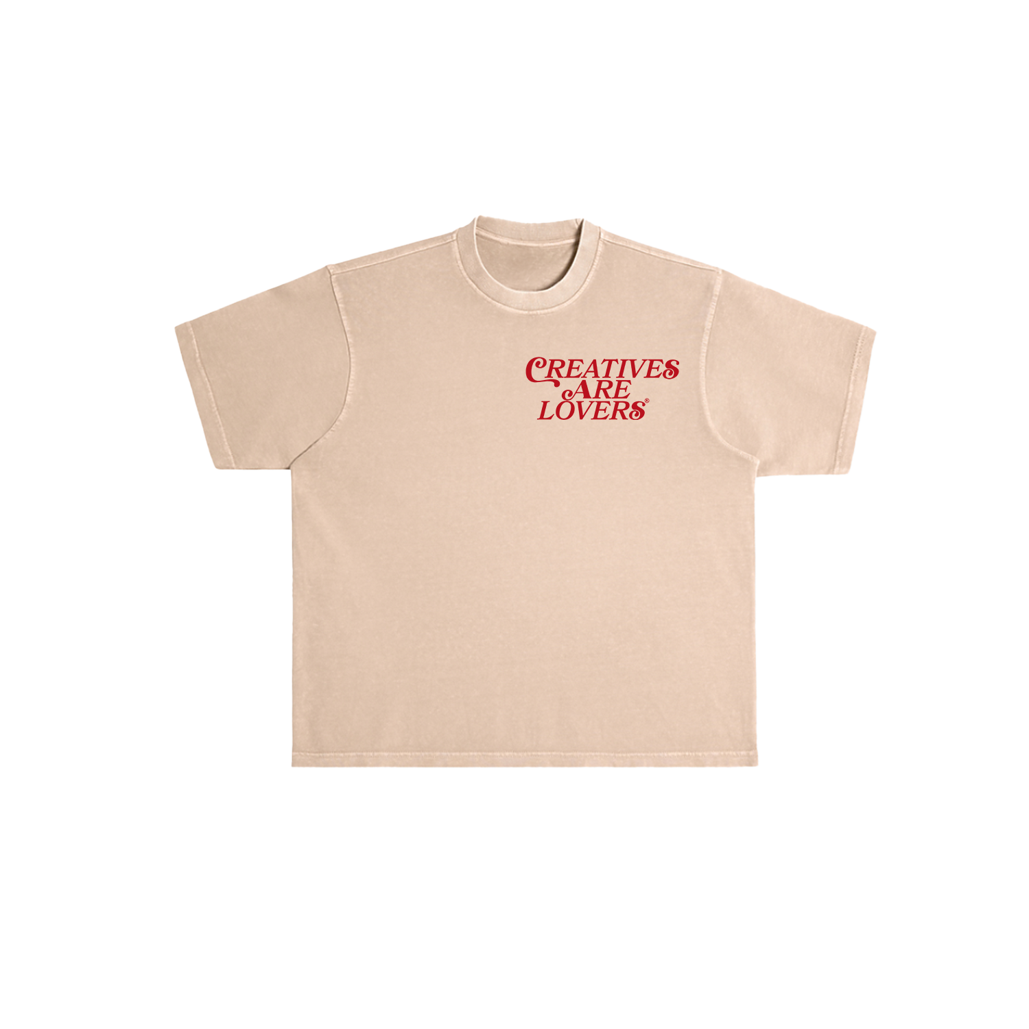 Creatives Are Lovers® T-Shirt (Khaki + Red)
