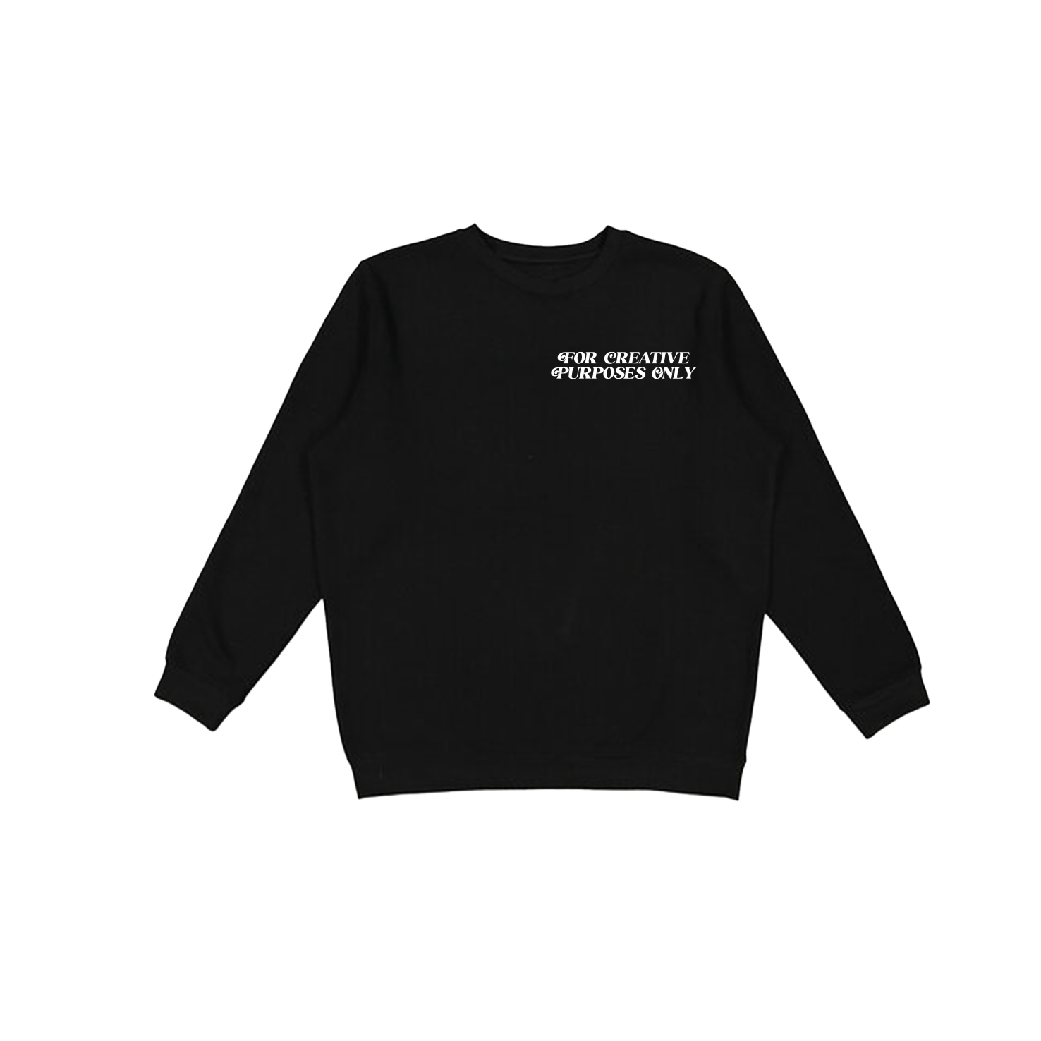 For Creative Purposes Only - Crewneck Sweater (Black + White)