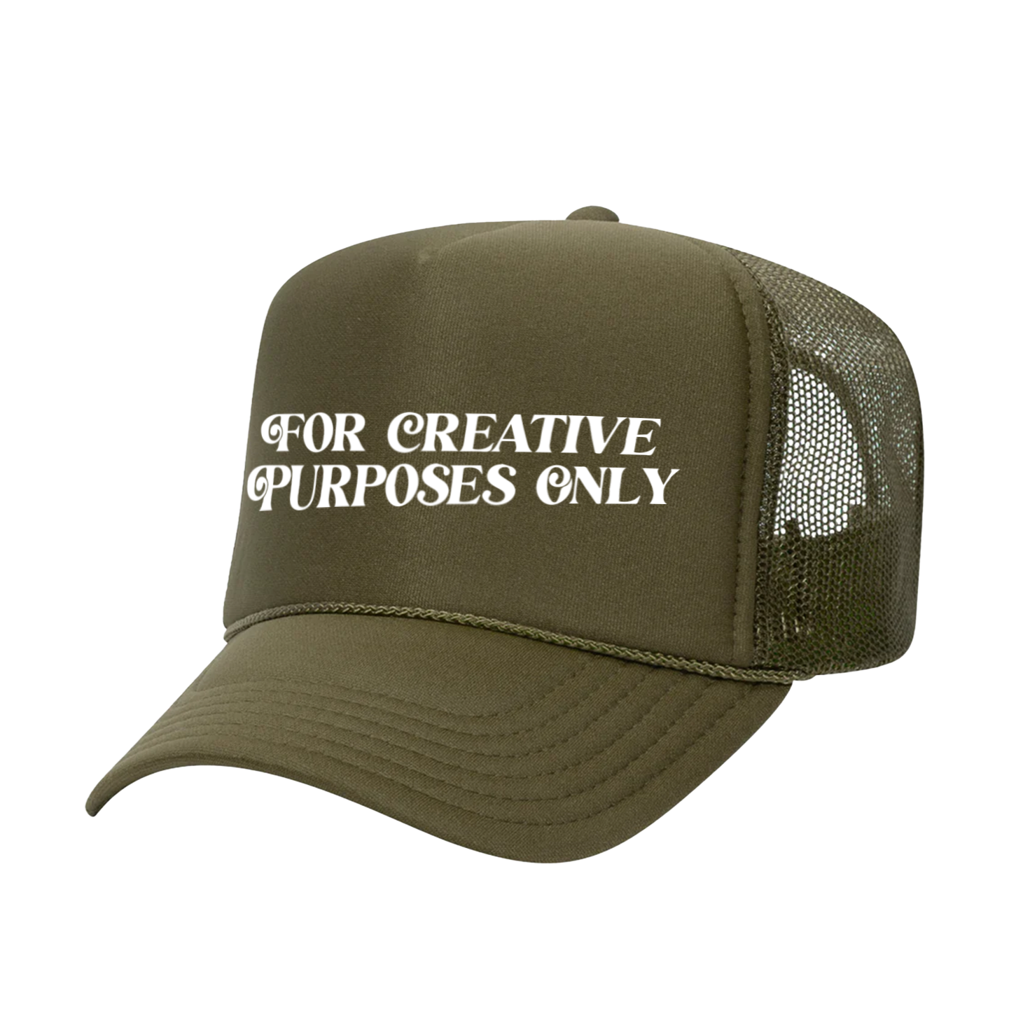 For Creative Purposes Only - Trucker Hat (Green + White)