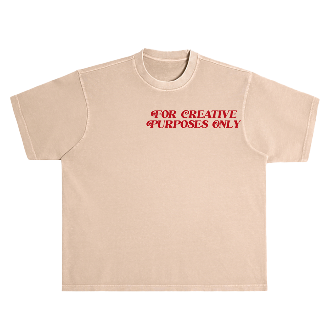 For Creative Purposes Only - T-shirt (Khaki + Red)
