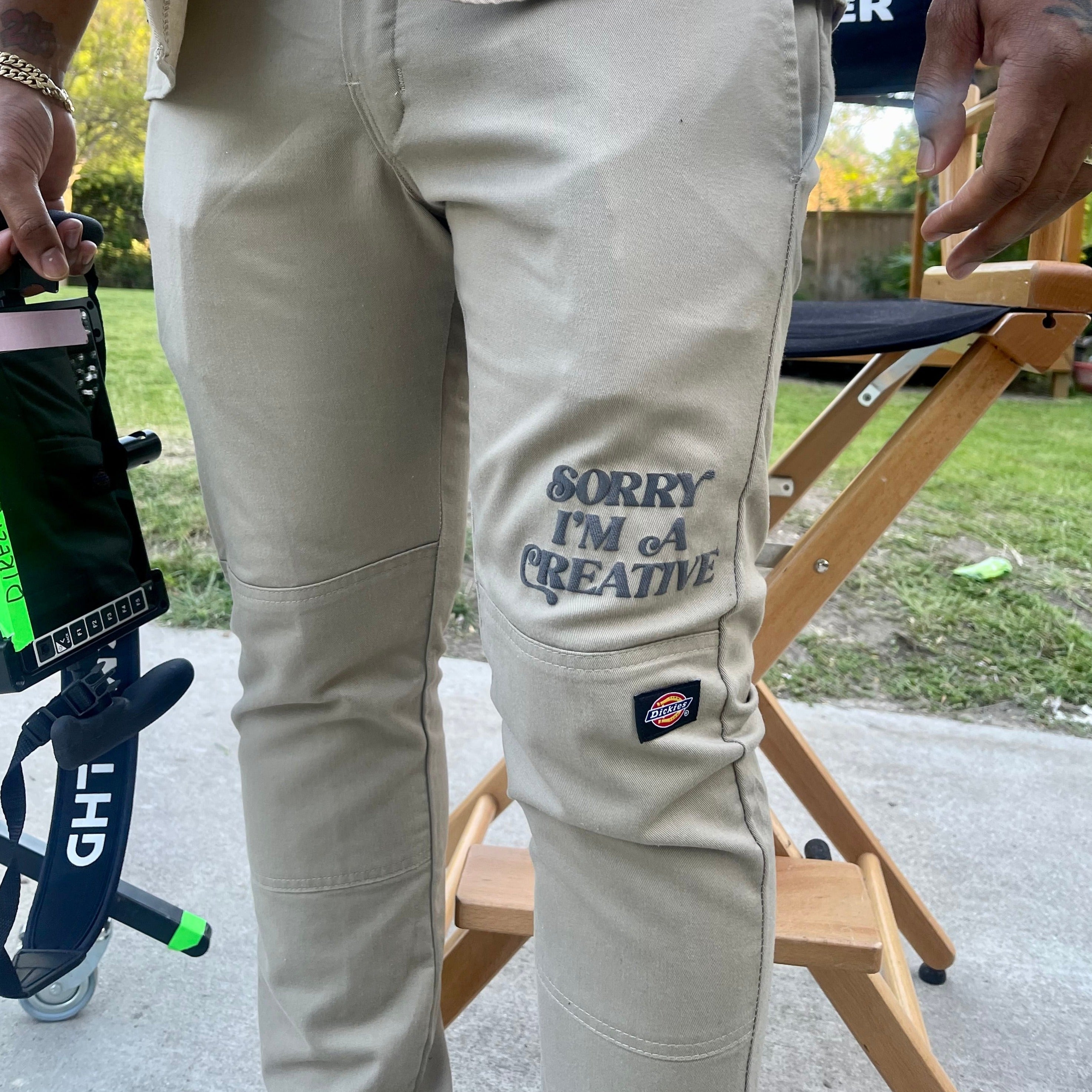Sorry I'm A Creative - Dickies Pants (Khaki + Black)