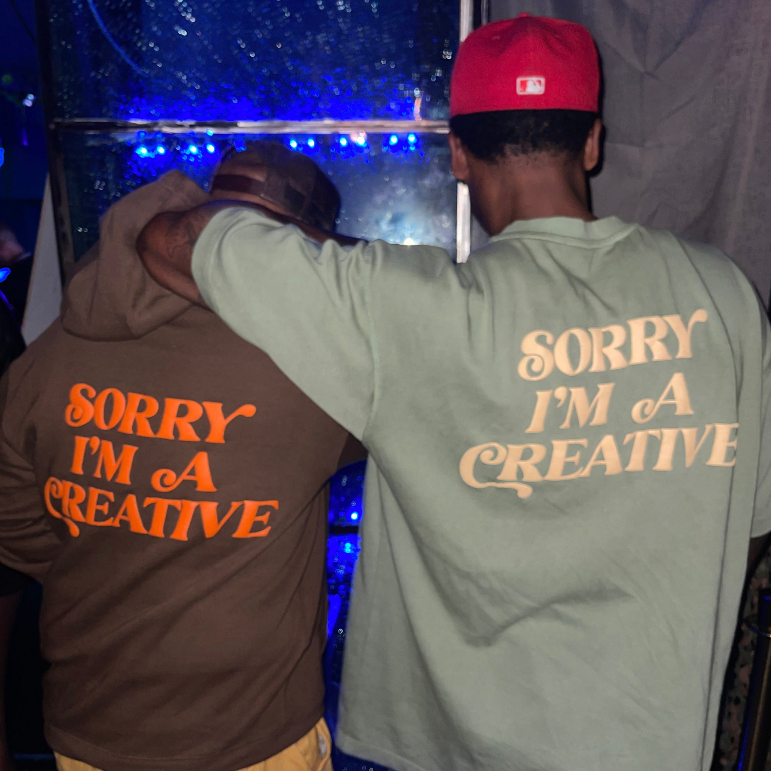 Sorry I'm A Creative - Hoodie (Brown + Orange)