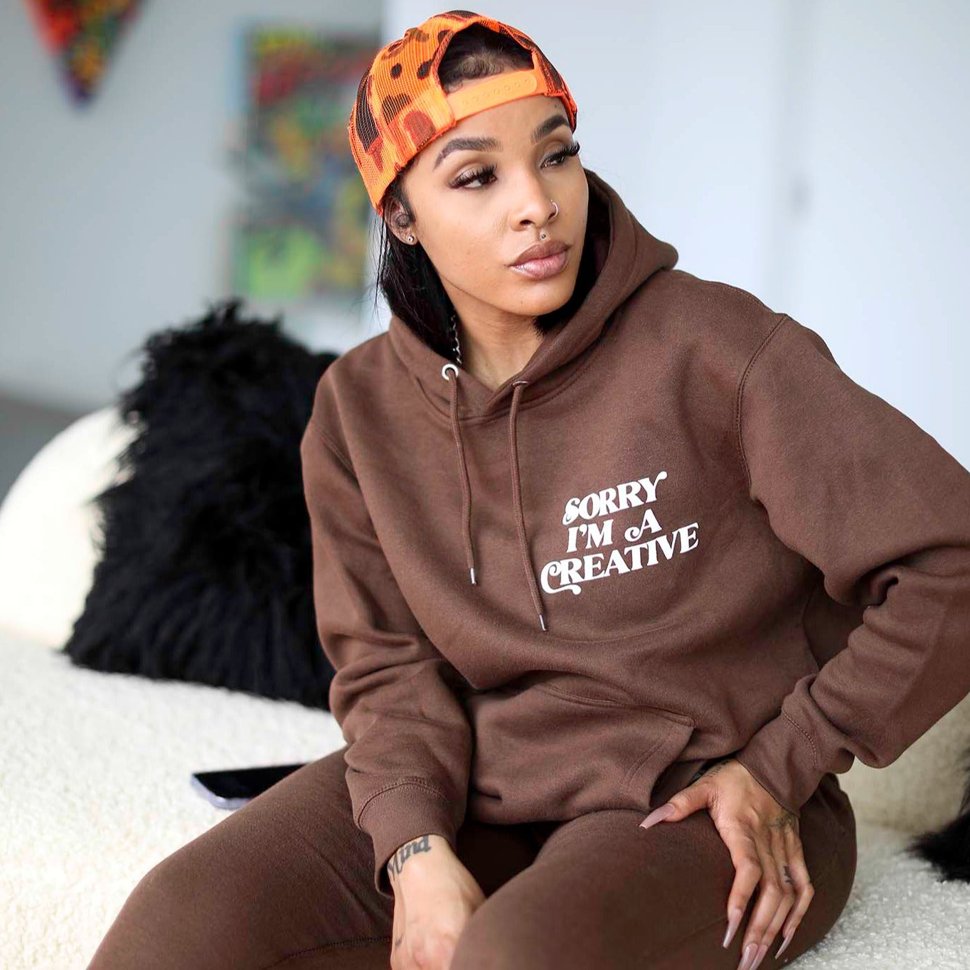 Sorry I'm A Creative - Hoodie (Brown)