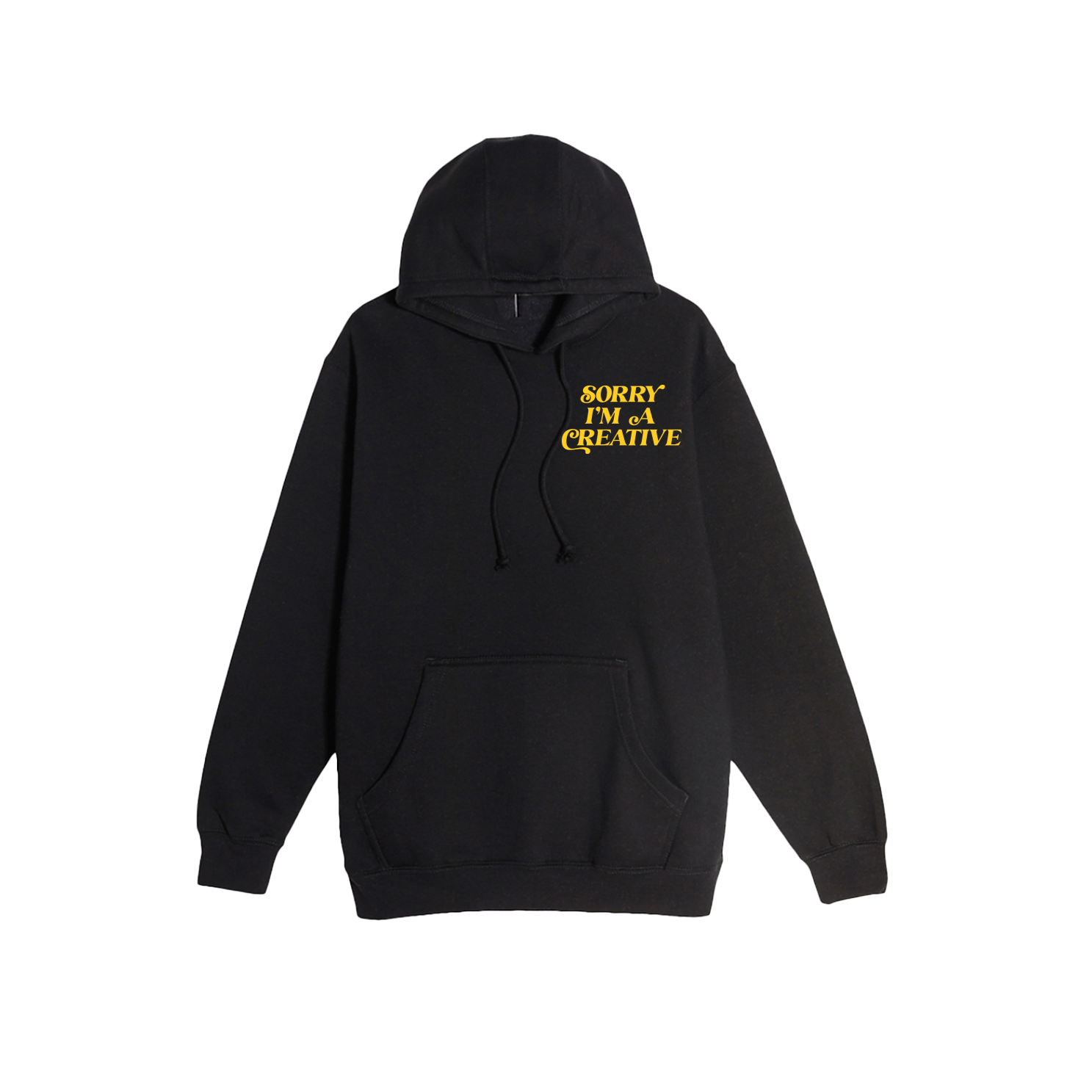 Sorry I'm A Creative - Hoodie (Black + Yellow)