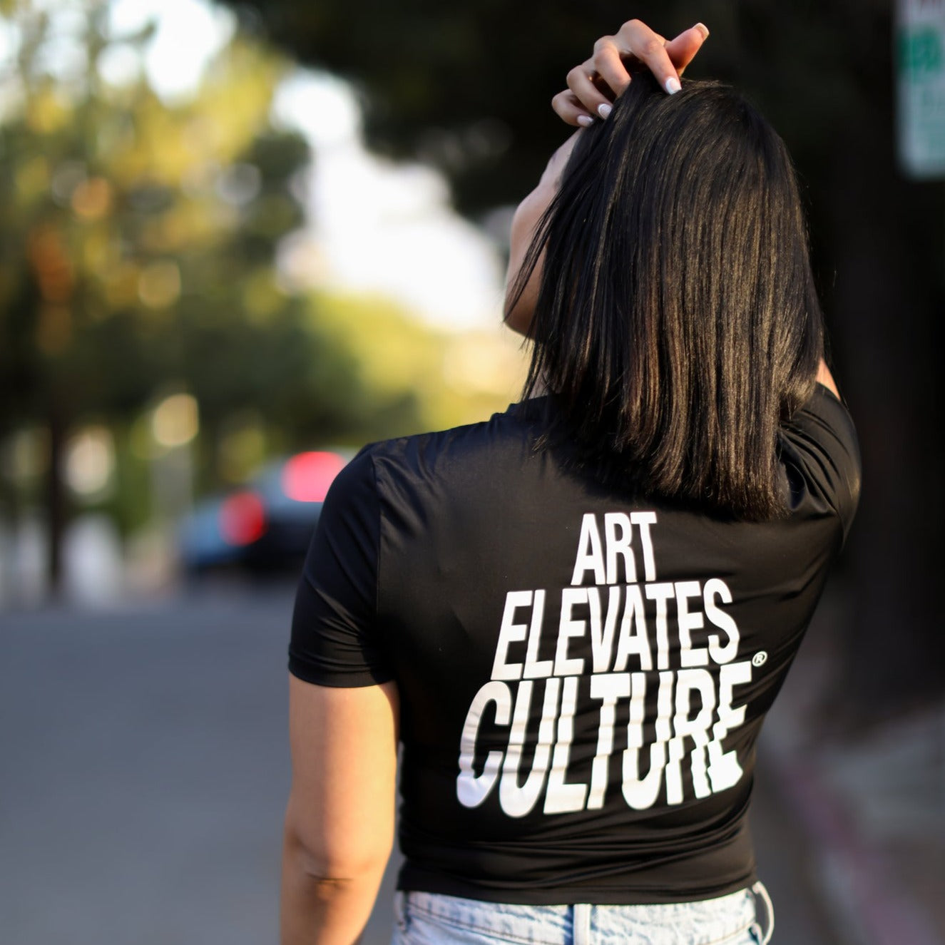 Art Elevates Culture - Bae Tee (Black + White)