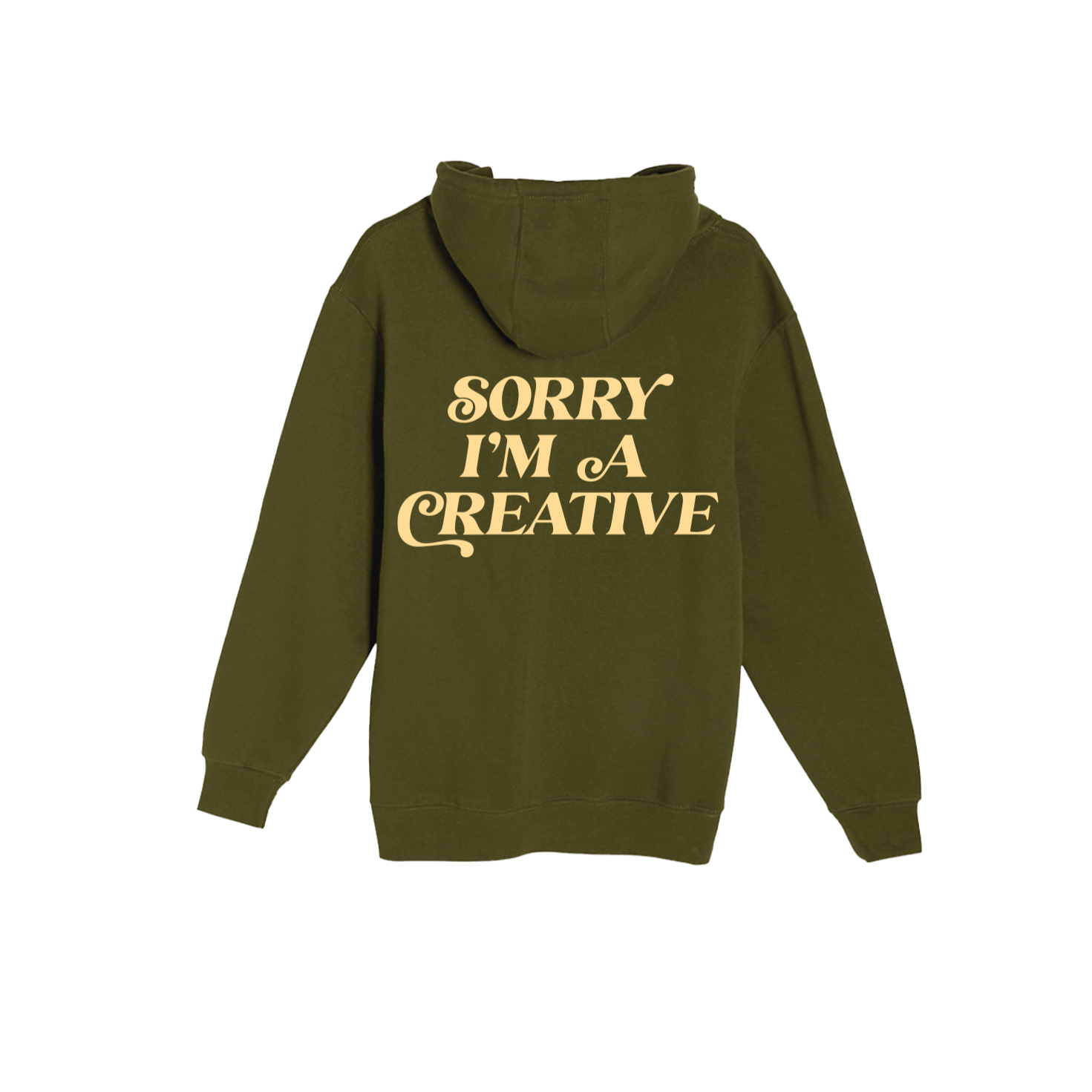 Sorry I'm A Creative - Hoodie (Green + Cream)
