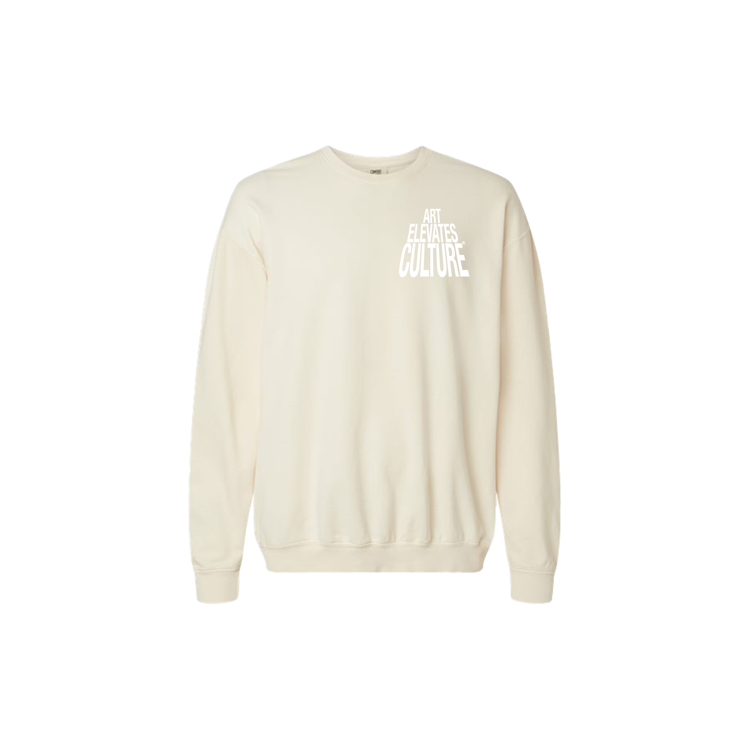 Art Elevates Culture - Crewneck Sweater (Cream + White)