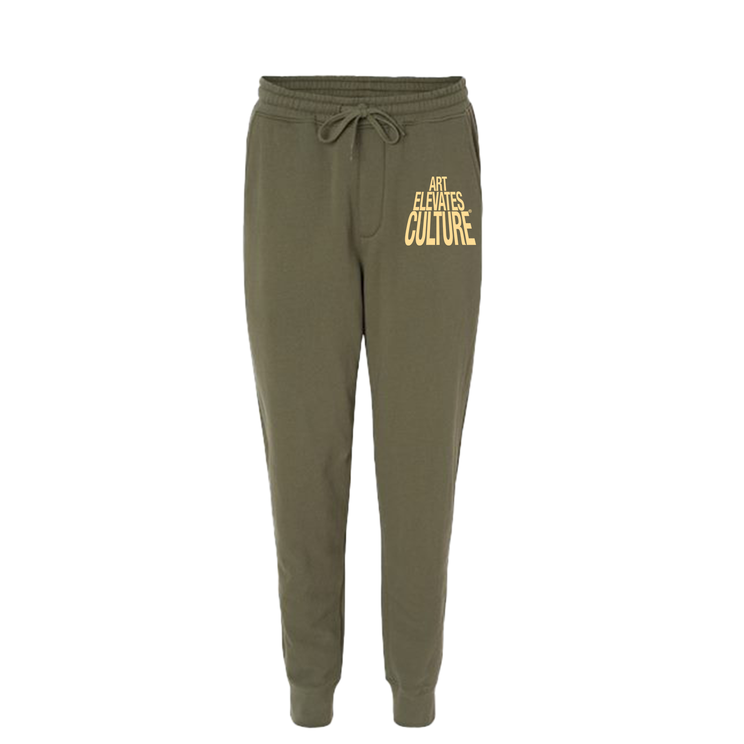 Art Elevates Culture - Joggers (Green + Cream)