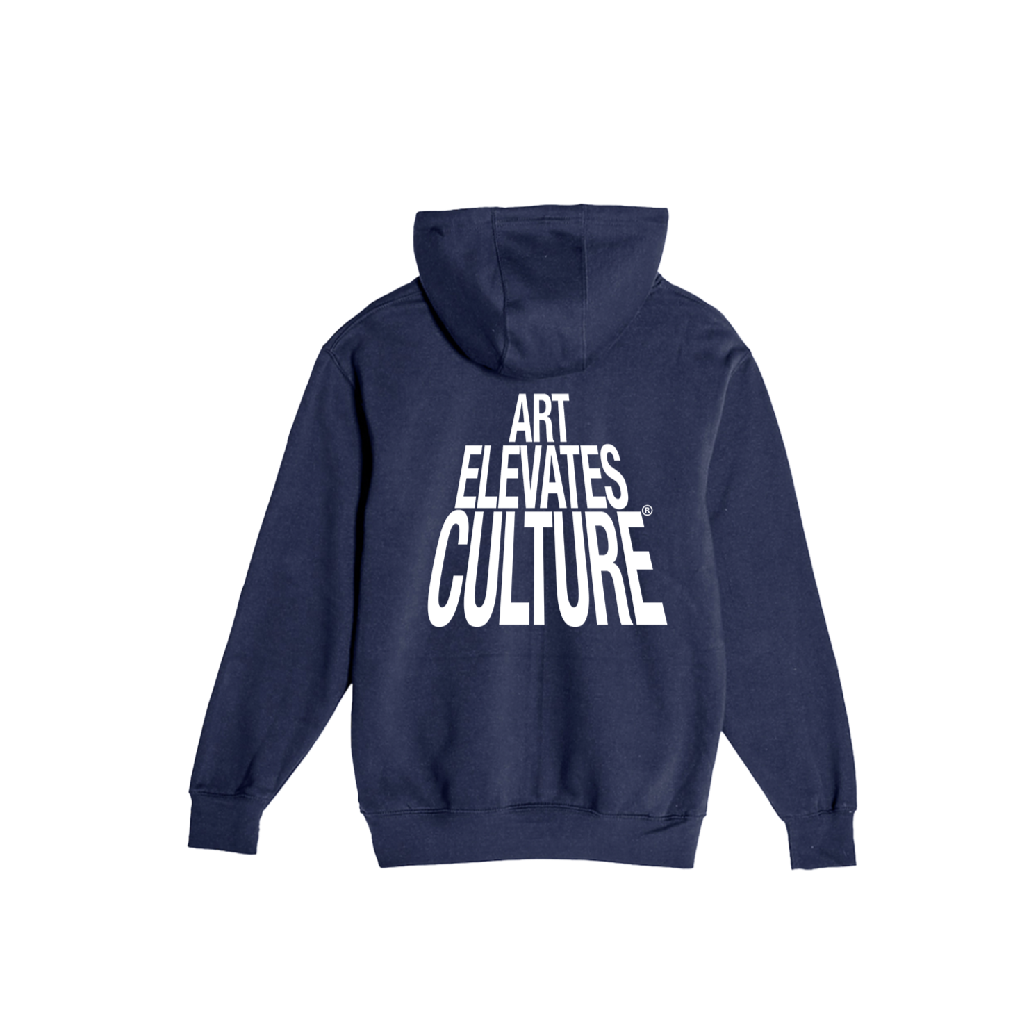 Art Elevates Culture - Hoodie (Navy + White)