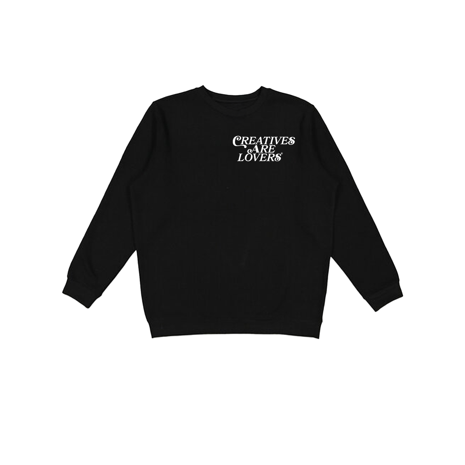 Creatives Are Lovers - Crewneck Sweater (Black + White)