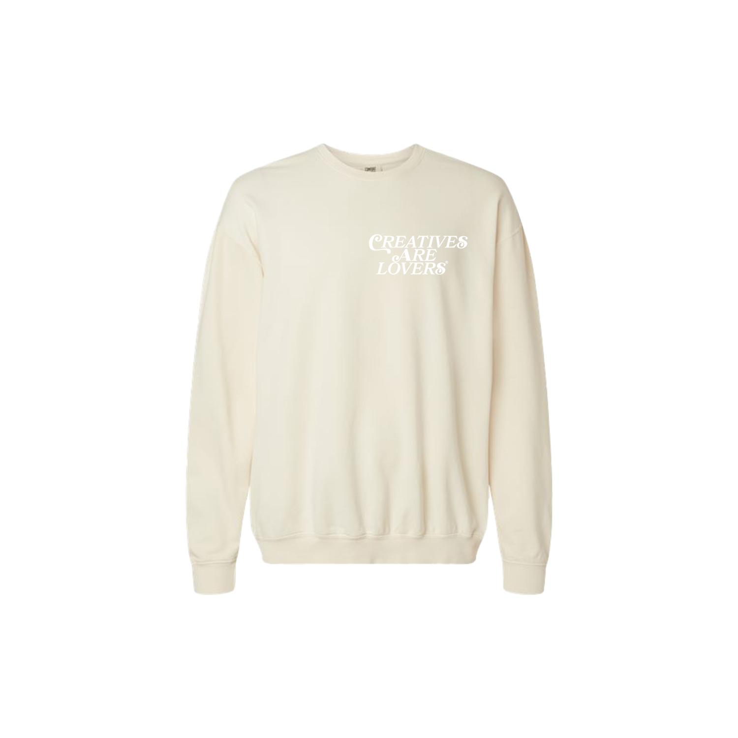 Creatives Are Lovers - Crewneck Sweater (Cream + White)