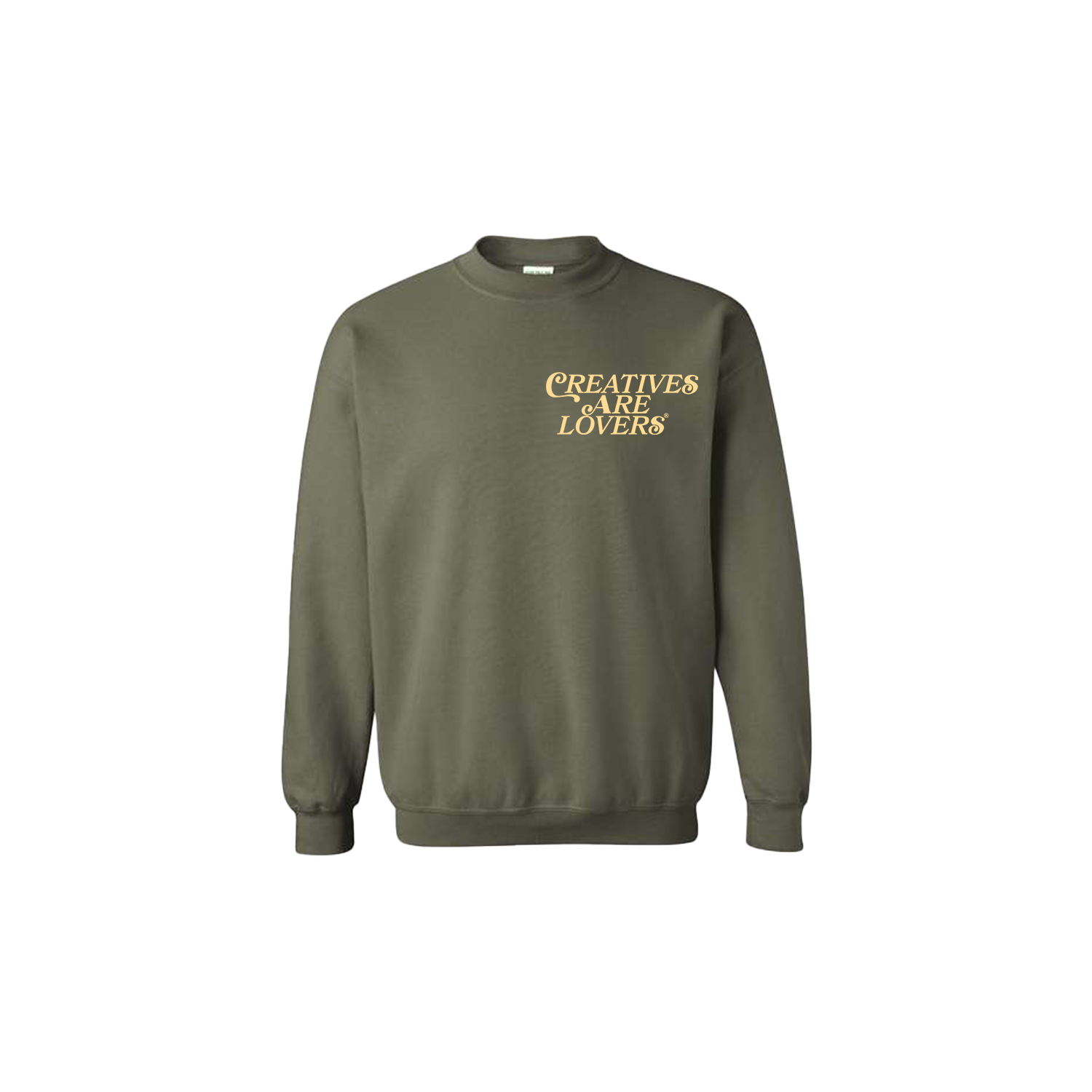 Creatives Are Lovers - Crewneck Sweater (Green + Cream)