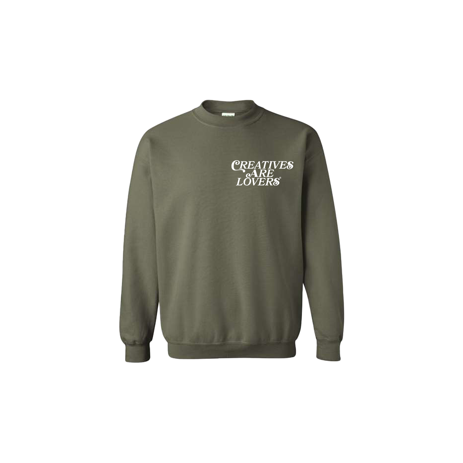 Creatives Are Lovers - Crewneck Sweater (Green + White)