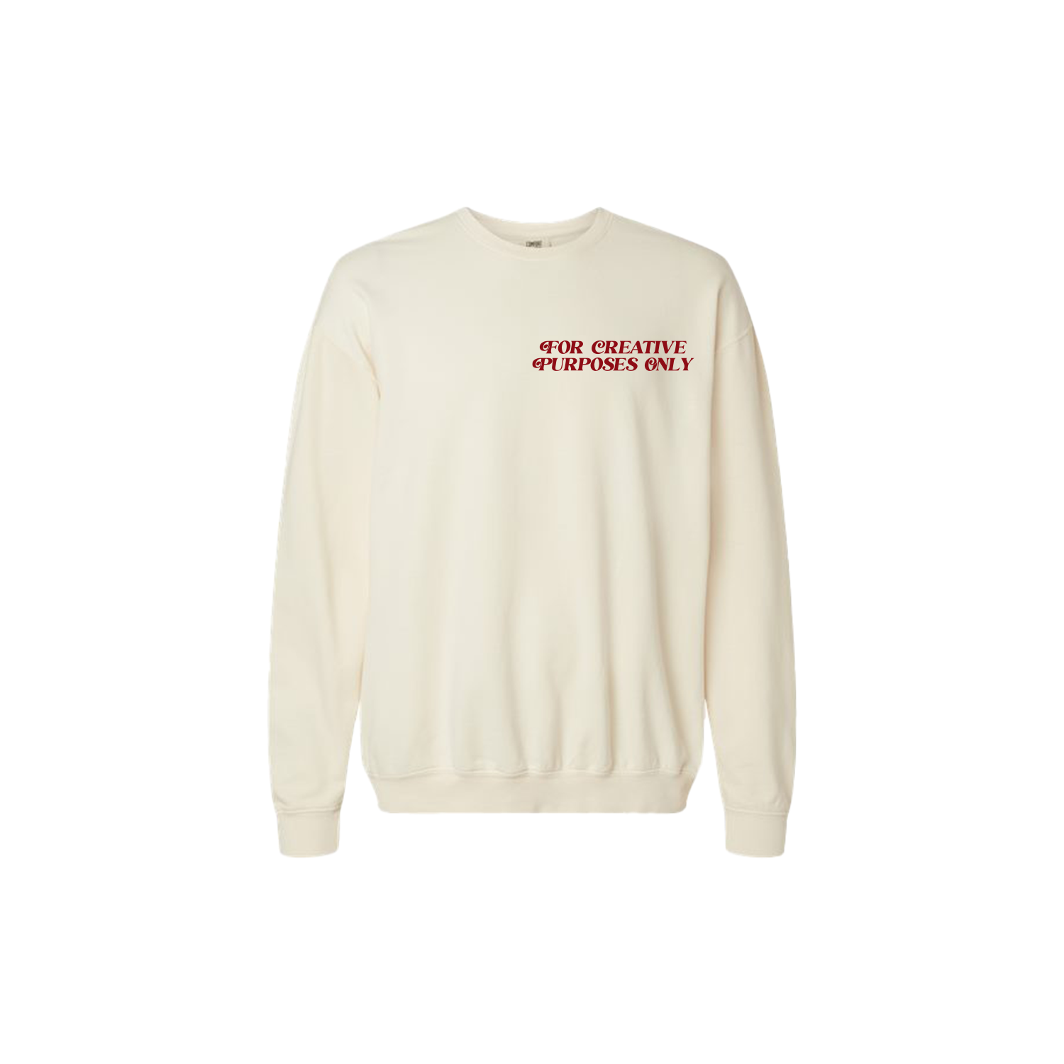 For Creative Purposes Only - Crewneck Sweater (Cream + Red)