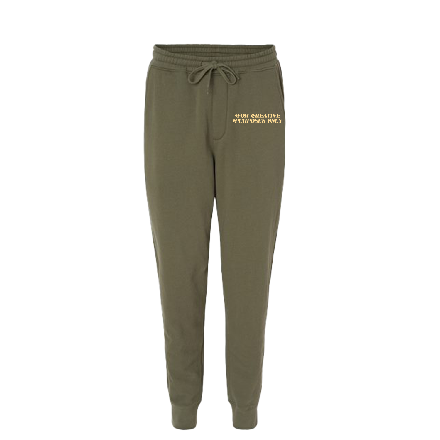 For Creative Purposes Only - Joggers (Green + Cream)