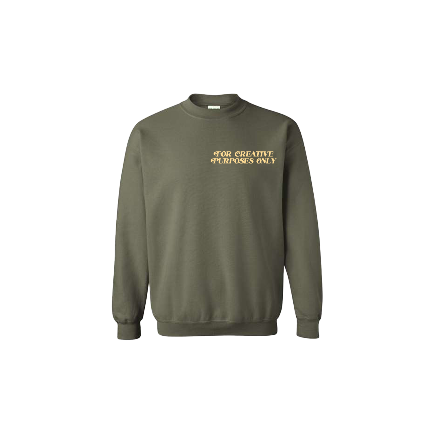 For Creative Purposes Only - Crewneck Sweater (Green + Cream)