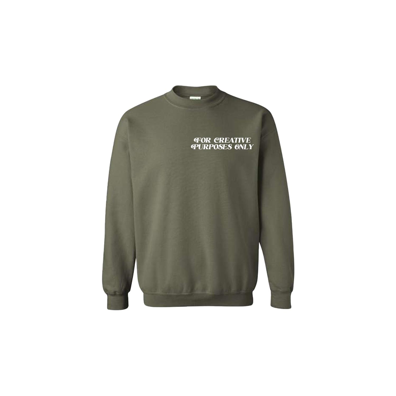 For Creative Purposes Only - Crewneck Sweater (Green + White)