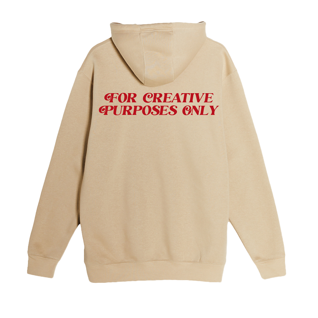 For Creative Purposes Only - Hoodie (Khaki + Red)