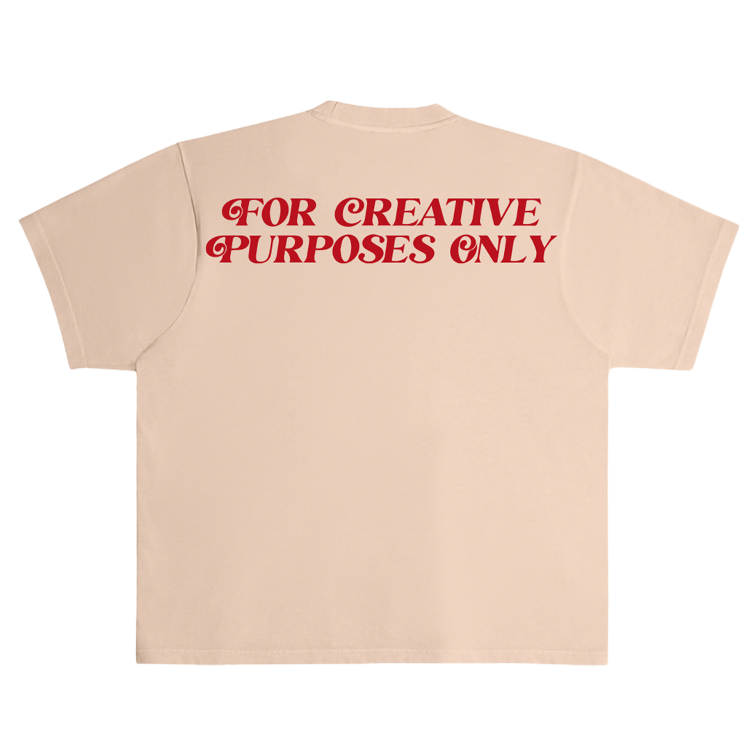For Creative Purposes Only - T-shirt (Khaki + Red)