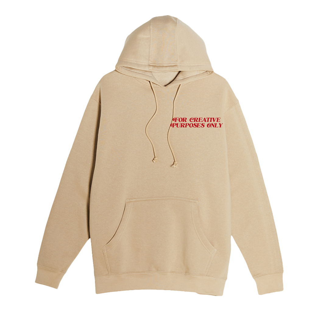 For Creative Purposes Only - Hoodie (Khaki + Red)