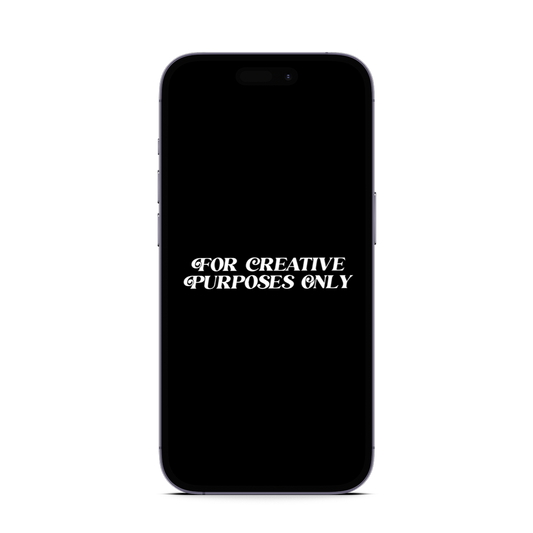 "FOR CREATIVE PURPOSES ONLY" Wallpaper
