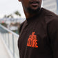 "Art Elevates Culture" TEE - PUFF PRINT (BROWN)