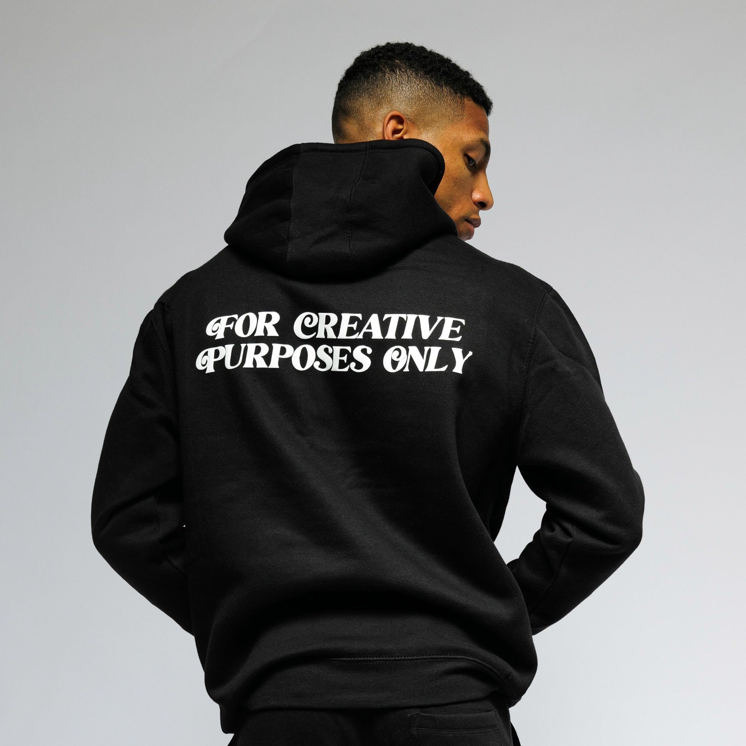 For Creative Purposes Only - Hoodie (Black + White)