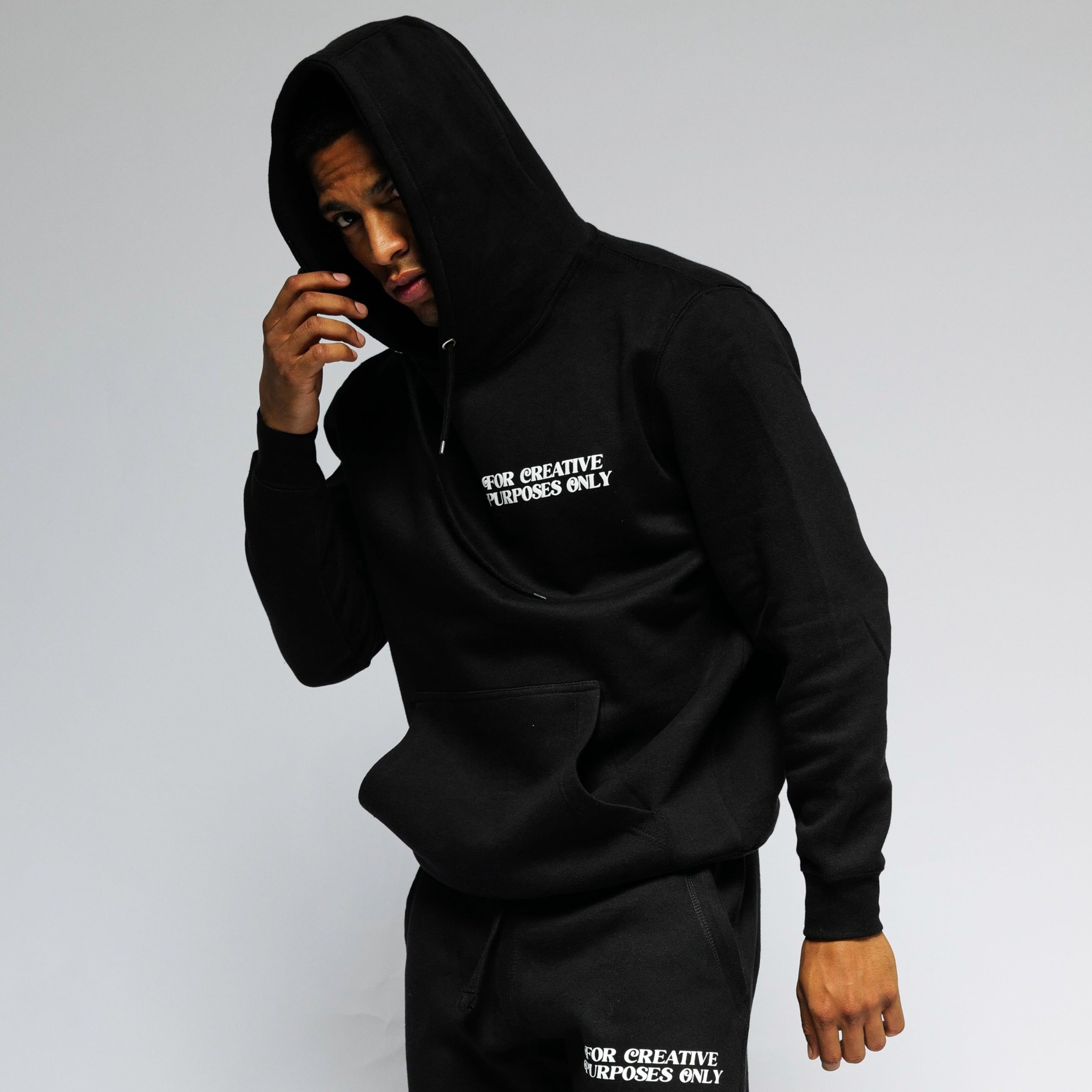 For Creative Purposes Only - Hoodie (Black + White)