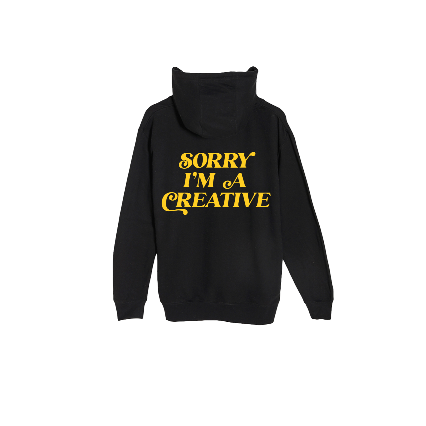 Sorry I'm A Creative - Hoodie (Black + Yellow)