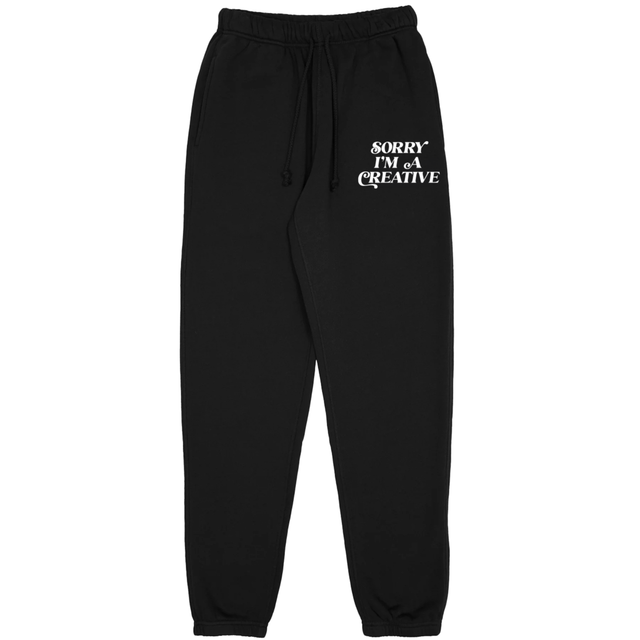 Sorry I'm A Creative - Joggers (Black + White)