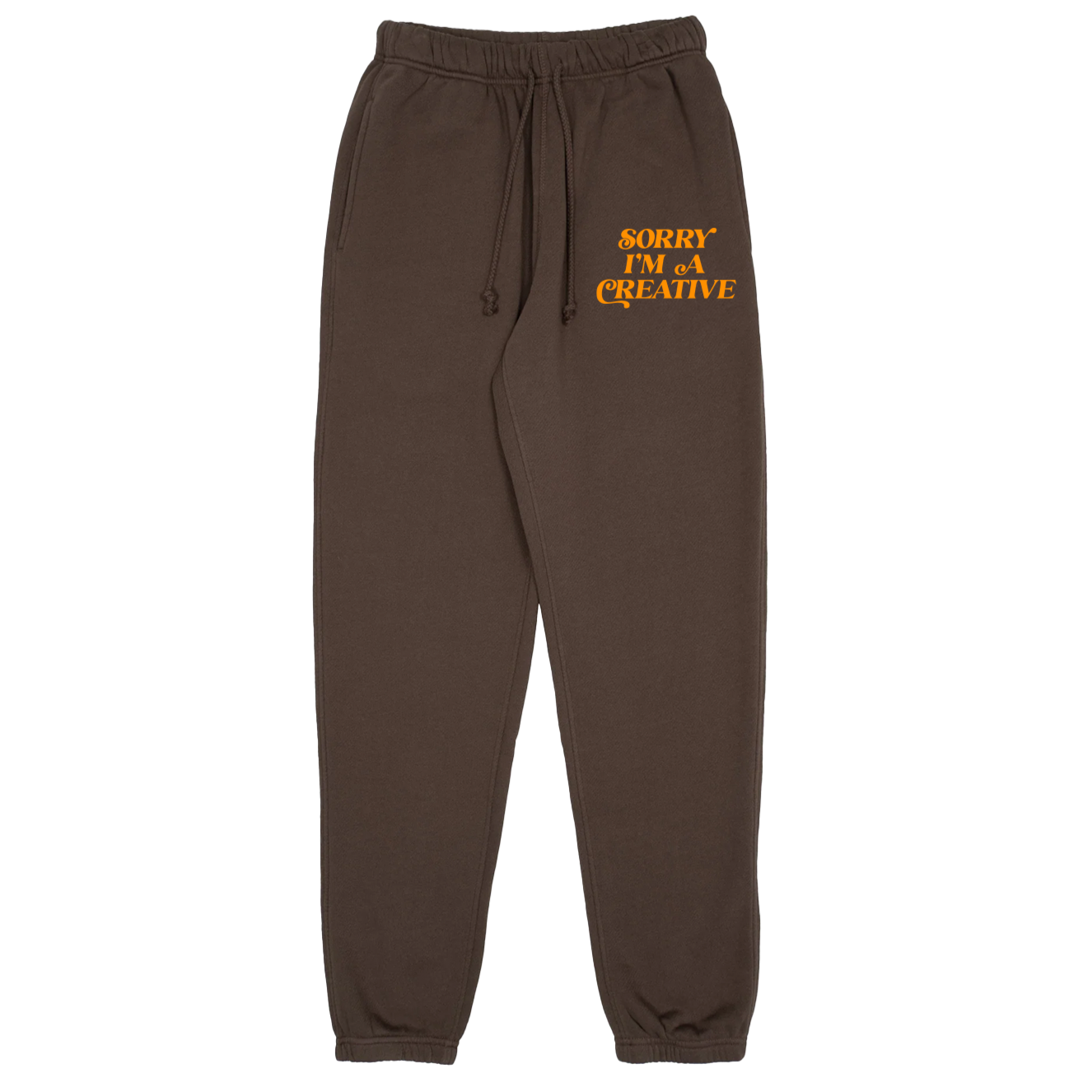 Sorry I'm A Creative - Joggers (Brown + Orange)