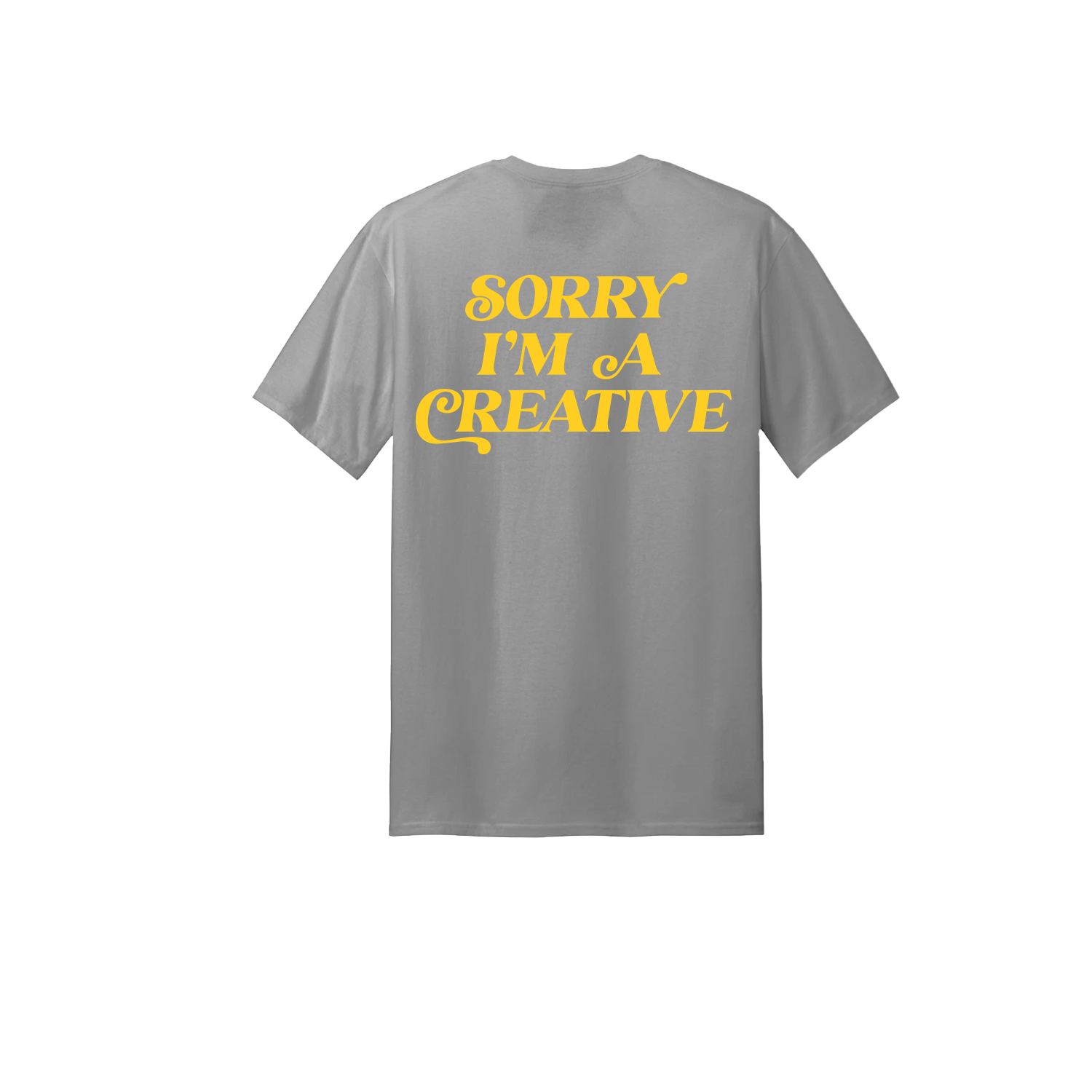 Sorry I'm A Creative - T-Shirt (Gray + Yellow)