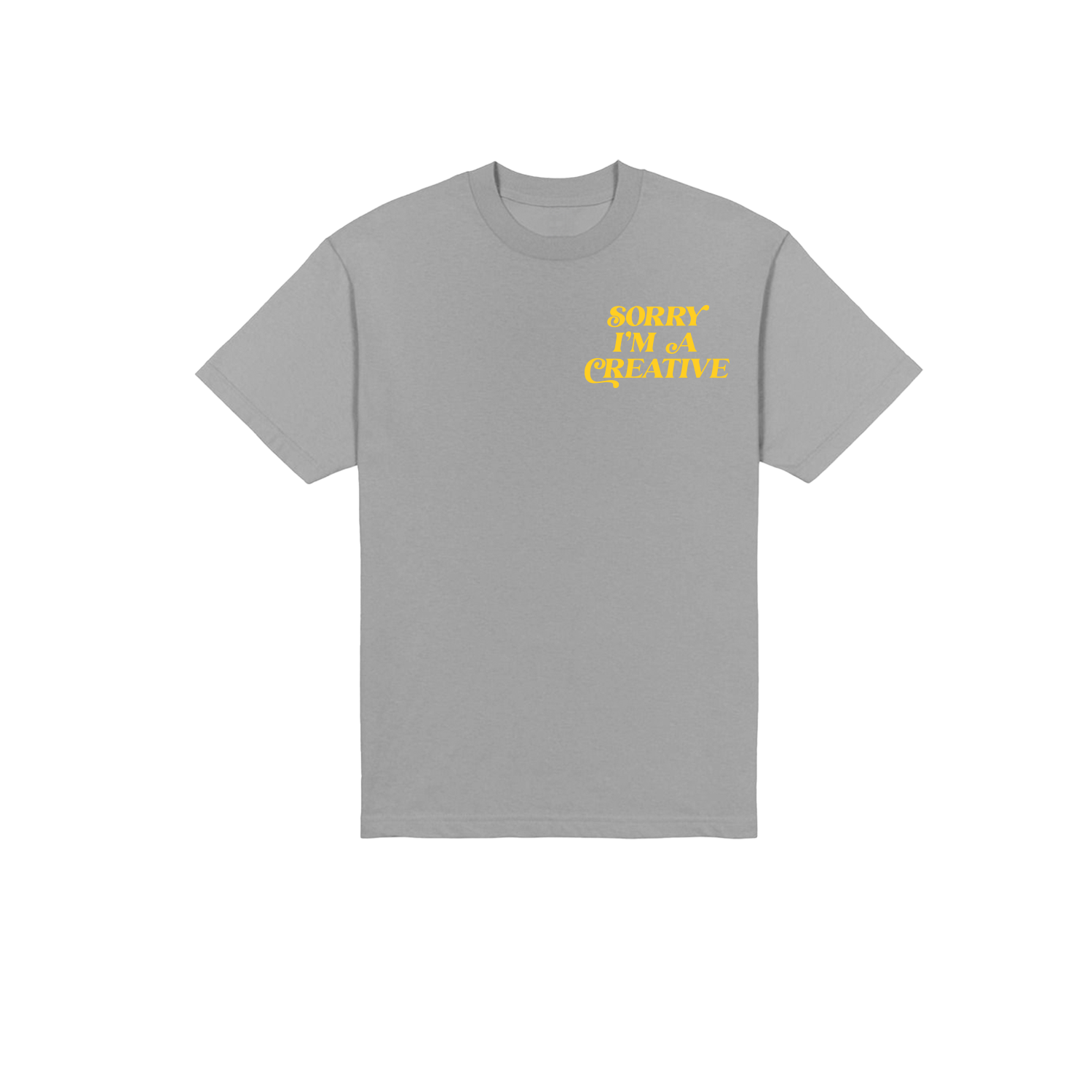 Sorry I'm A Creative - T-Shirt (Gray + Yellow)