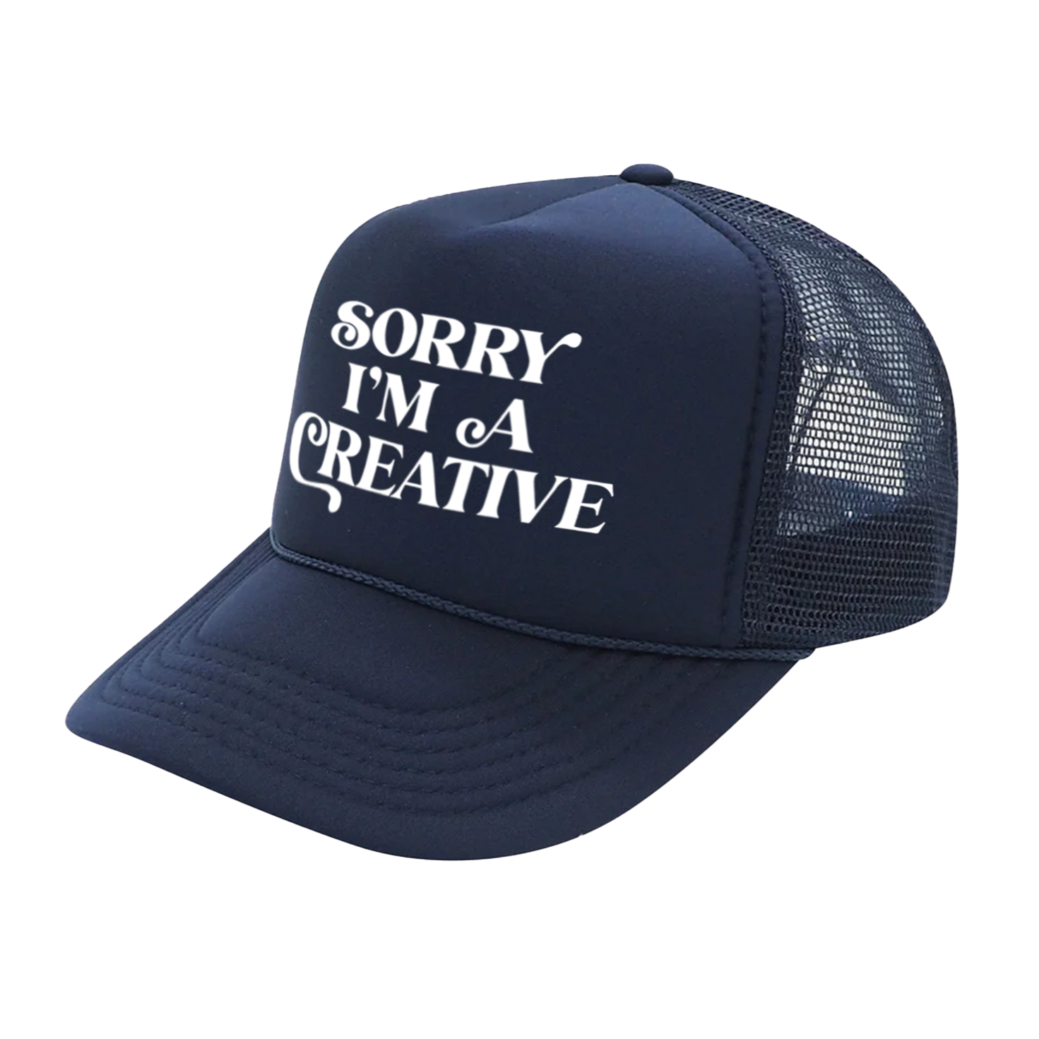 Sorry I'm A Creative - Trucker Hat (Navy+ White)